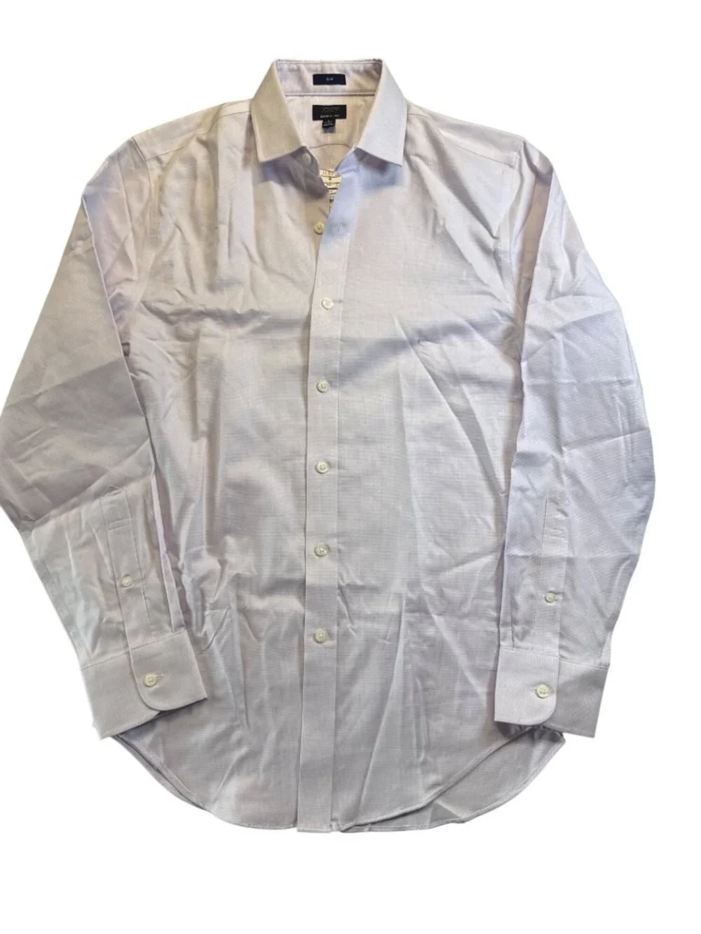 J Crew Mens Wrinkle Free Dress Shirt~ Size S 14-14.5~Lilac Petal Slim NWT L9 34